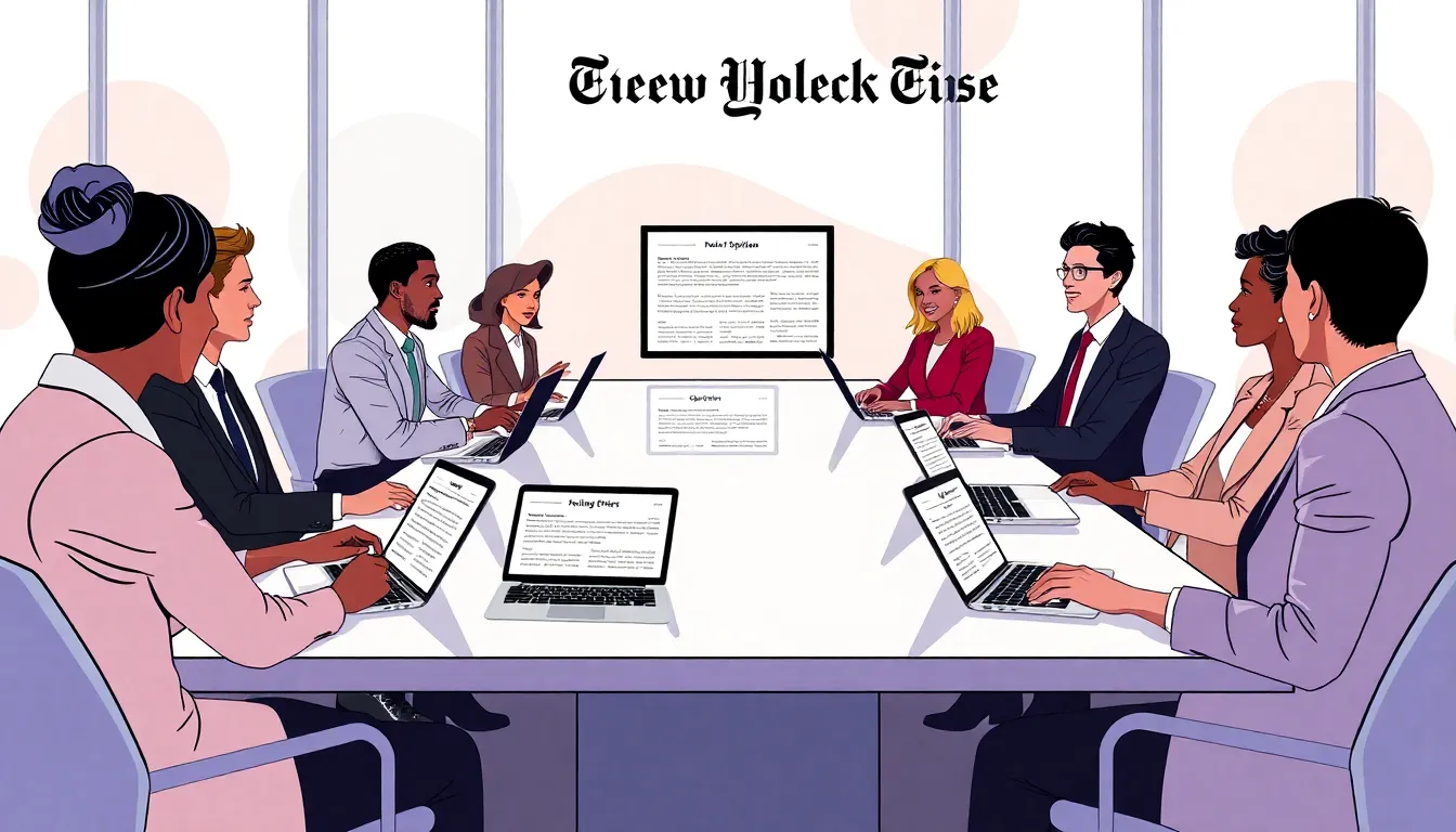 professionals discussing diverse opinions in a modern office setting.